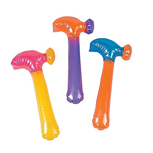 Dozen Assorted Inflatable Hammers