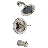 Delta Windemere 14 Series Bathtub and Shower Faucet Set, Brushed Nickel Shower Head and Handle Set, Valve Trim Kit, Stainless BT14496-SS (Valve Not Included)