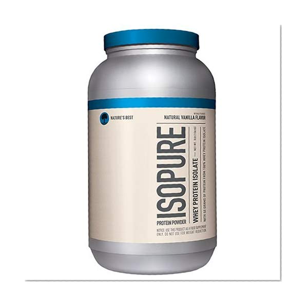 Book Cover Isopure Naturally Flavored Protein Powder, 100% Whey Protein Isolate, Keto Friendly, Flavor: Natural Vanilla, 3 Pounds (Packaging May Vary)
