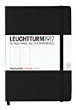 Leuchtturm1917 329398 Carnet Medium (A5), 249 pages numérotées, noir, pointillés