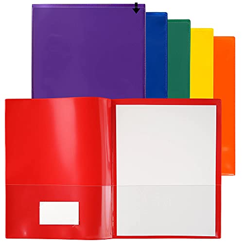 Book Cover StoreSMART Plastic Archival Folders Primary Colors 6-Pack: 1 Each of Six Bright Colors - Made in U.S.A - (R900PCP6)