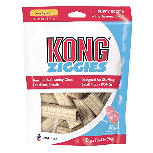KONG - Ziggies - Teeth Cleaning Dog Treats for KONG Classic Rubber Toys - Puppy Recipe for Small Puppies (7 Ounce)