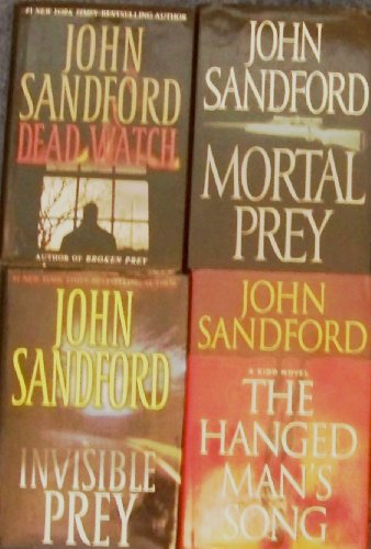 Lot 4 John Sandford Hardback Bc; Dead Watch, Mortal Prey, Invisible Prey, the Hanged Man's Song ( Mystery Books )
