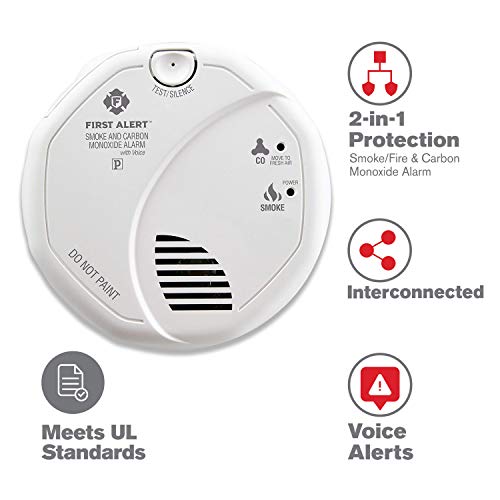 First Alert Hardwired Talking Photoelectric Smoke and Carbon Monoxide Detector, BRK SC7010BV