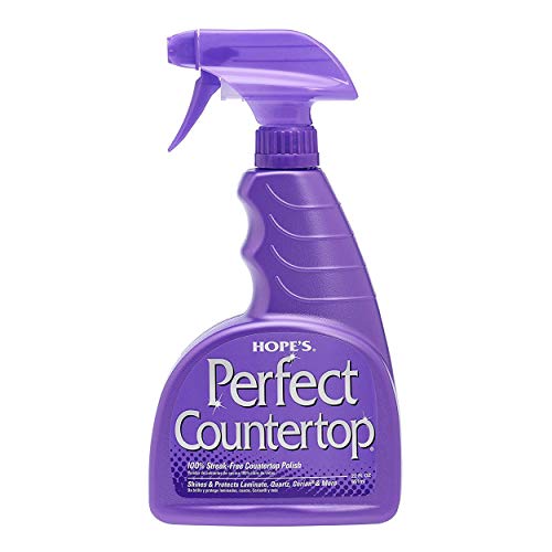 Hope's Perfect Countertop Cleaner and Polish, 22-Ounce, Streak-Free, Multi-Surface Cleaning Spray, Safe on Stone sealant, Laminate, CORIAN, Granite, Quartz, Marble, Stone, and More