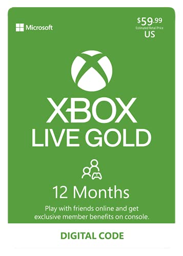 Book Cover Xbox Live Gold: 12 Month Membership [Digital Code]
