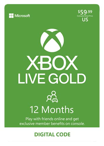 Xbox Live Gold: 12 Month Membership [Digital Code]