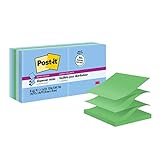 Post-it Recycled Super Sticky Pop-up Notes, 3 x 3-Inches, Tropic Breeze Collection, 10-Pads/Pack