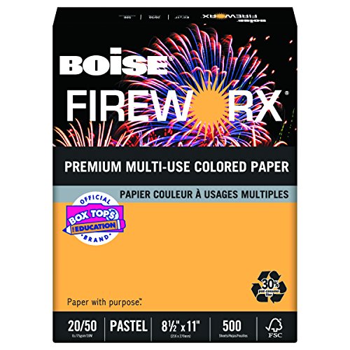 Boise Fireworx Colored Paper, 20 Pounds, 8-1/2 x 11, Golden Glimmer, 500 Sheets/Ream (MP2201-GRP)