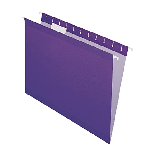 OfficeMax Hanging Folders, Letter Size, 1/5 Cut, Violet, 25/bx