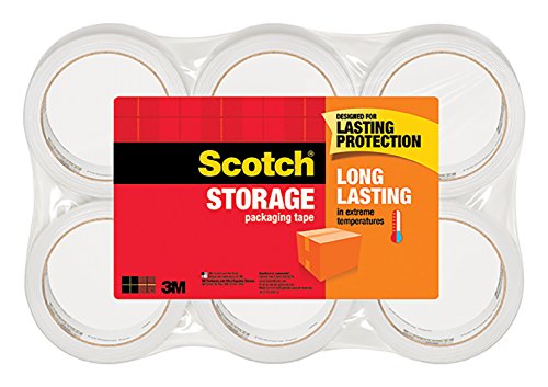 Scotch Long Lasting Storage Packaging Tape, 1.88 Inches x 54.6 Yards, 6 Rolls (3650-6)