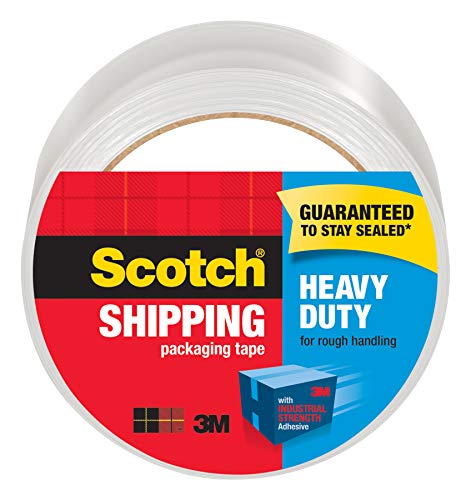 Scotch Heavy Duty Shipping Packaging Tape, 1.88 x 65.6 Yards, Clear (3850-60)