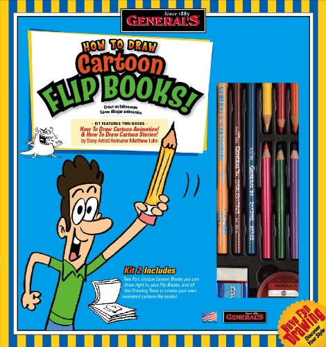 General Pencil 69102 How to Draw Cartoon Flip Books Kit