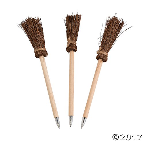 Book Cover Witches Broom Pens - 24 ct