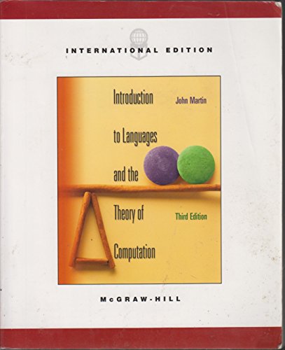 Introduction to Languages & the Theory of Computation 3rd edition