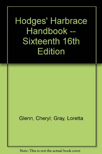 Hodges' Harbrace Handbook -- Sixteenth 16th Edition