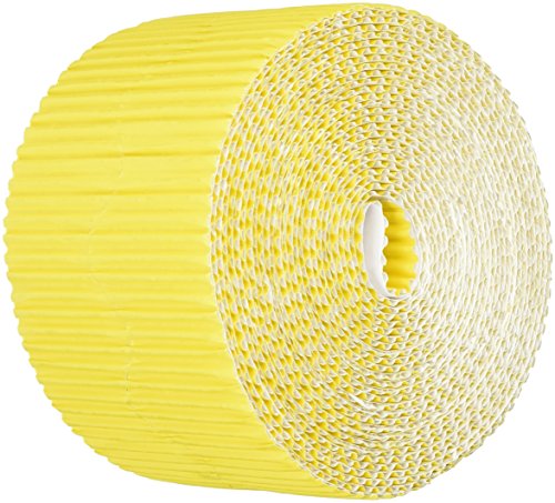 Book Cover Bordette Pacon Scalloped Decorative Border, 50 feet x 2-1/4 Inches, Canary Yellow - 6066