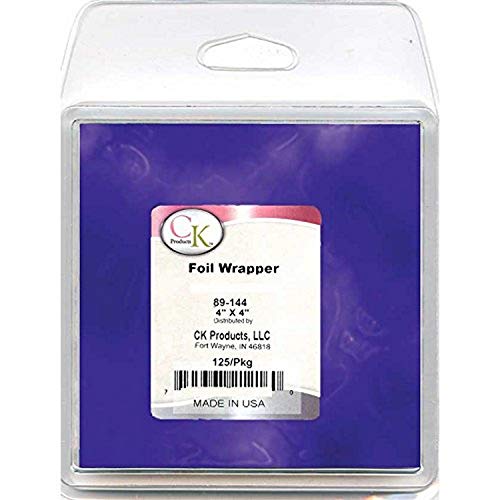 CK Products Foil Wrappers, 4" x 4", Dark Blue