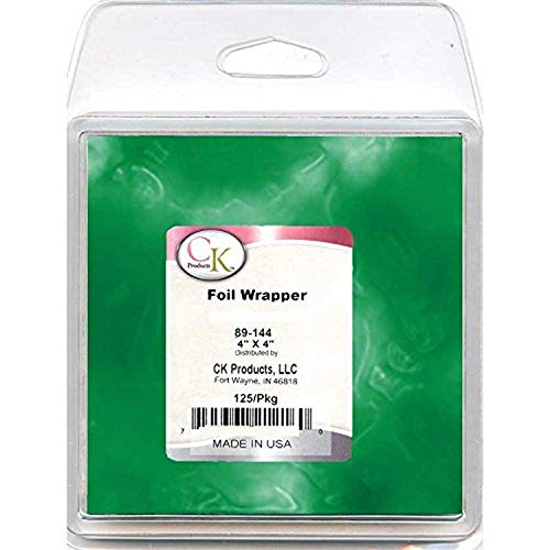 CK Products Foil Wrappers, 4" x 4", Green