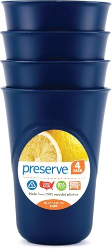 Preserve Everyday 16 Ounce Cups, Set of 4, Blue