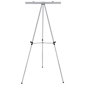 US Art Supply"Classroom" Large Jumbo 66" Tall Silver Aluminum Flipchart Display & Presentation Easel