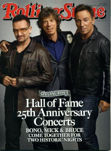Rolling Stone Magazine November 26 2009 Bono & Mick Jagger & Bruce Springsteen on Cover, Rock N Roll Hall of Fame 25th Anniversary Concerts, Aerosmith, Pearl Jam, Courtney Love, Adam Lambert, Cormac McCarthy's "The Road"