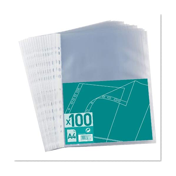 NNA - 100206882 - 100 Pochettes Perforées Polypropylène A4 Incolore