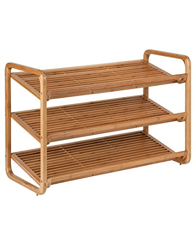 Honey-Can-Do SHO-01599 Bamboo 3-Tier Shoe Shelf