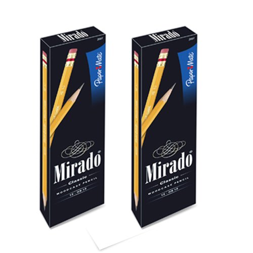 Book Cover Paper Mate : Mirado Woodcase Pencil, HB #2, Yellow Barrel, Dozen -:- Sold as 2 Packs of - 12 - / - Total of 24 Each