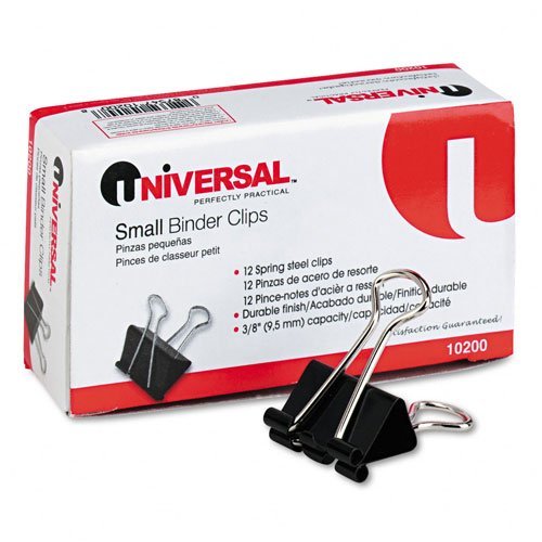 Book Cover Universal Small Binder Clips, Steel Wire, 3/8
