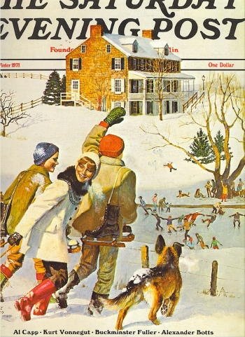 THE SATURDAY EVENING POST : WINTER 1971 VOL. 243 NO. 3 Al Capp Kurt Vonnegut Buckminster Fuller Alexander Botts Artur Rubinstein Lowell Thomas Isaac Asimov Stanley Marcus (LARGE BOOK SECTION)