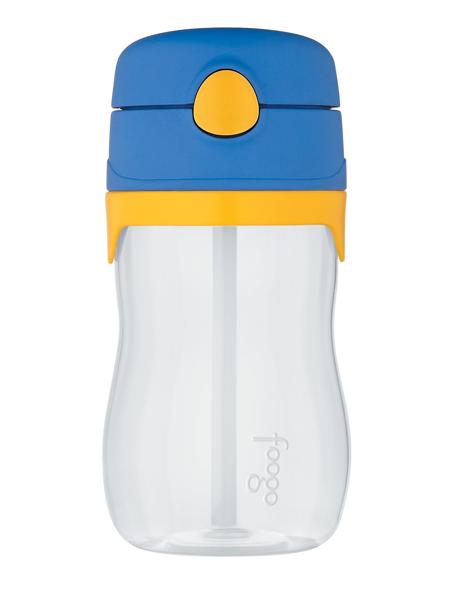 Book Cover Thermos Foogo 11-Ounce Straw Bottle, Blue/Yellow
