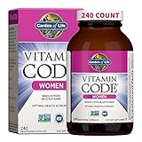 Garden of Life Multivitamin for Women, Vitamin Code Women's Multi - Whole Food Womens Multi Vitamins, Iron, Folate not Folic Acid, Vitamin A and Probiotics for Womens Energy, 240 Vegetarian Capsules