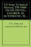 US Army Technical Manual, TM 91005-211-12P, PISTOL, CALIBER .45, AUTOMATIC, M1911A1, (NATIONAL MATCH) WITH ADJUSTABLE REAR SIGHT, 1968