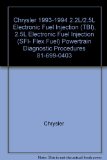 Chrysler 1993-1994 2.2L/2.5L Electronic Fuel Injection (TBI), 2.5L Electronic Fuel Injection (SFI- Flex Fuel) Powertrain Diagnostic Procedures 81-699-0403