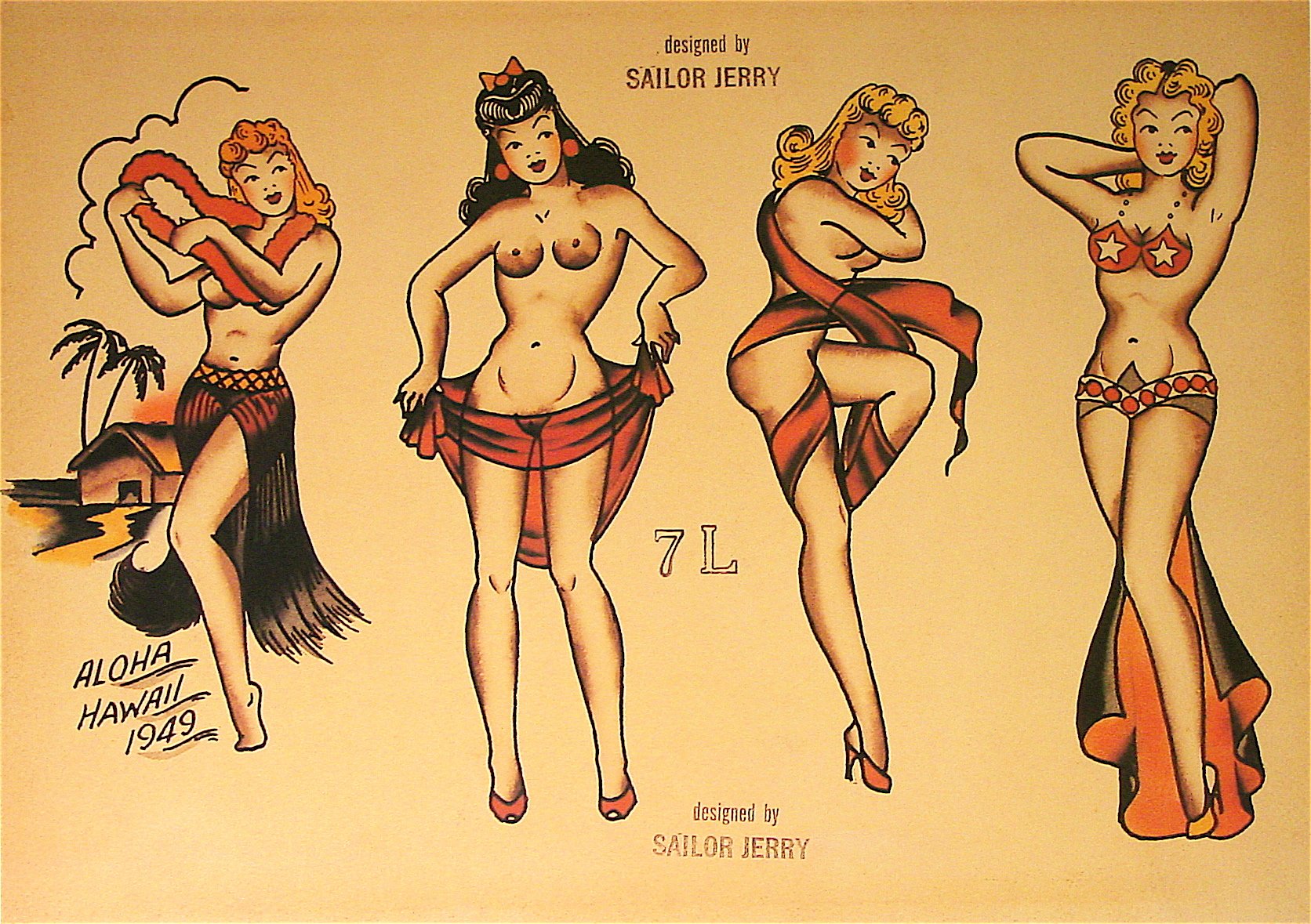 Sailor Jerry Tattoo Flash (10 Sheets): Stars, Crosses, Cowboys