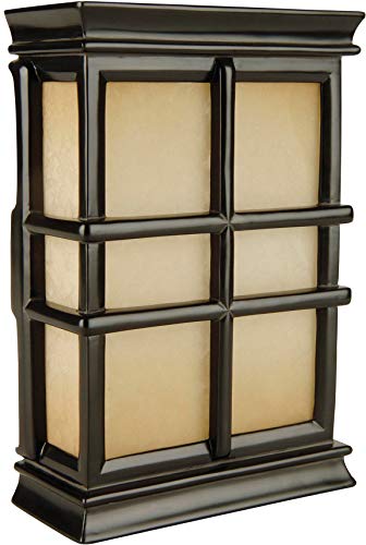 Craftmade CH1505-BK Designer Hand-Carved Window Pane Door Chime, Black (10"H x 8"W)