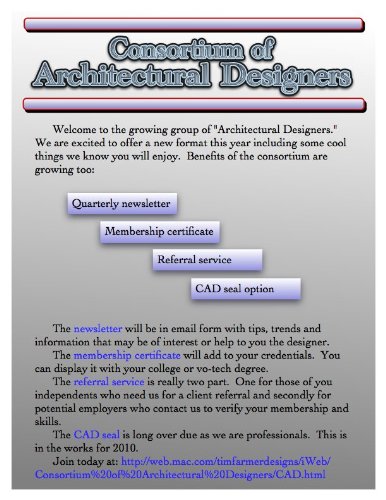 Consortium of Architectural Designers: "CAD" Join today for FREE! (Life and Home Book 1)