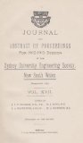 Journal and Abstact of Proceedings for 1912-13 Session of the Sydney University Egineering Society, New South Wales; Volume 17
