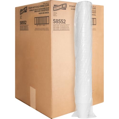 Genuine Joe Hot/Cold 12oz Foam Cups (Pack of 1000)
