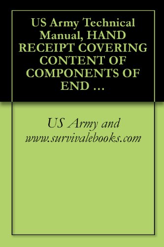 US Army Technical Manual, HAND RECEIPT COVERING CONTENT OF COMPONENTS OF END ITEM (COEI) BASIC ISSUE ITEMS (BII), AND ADDITIONAL AUTHORIZATION LIST, (AAL), ... TM 32-5820-900-10-HR, 1995