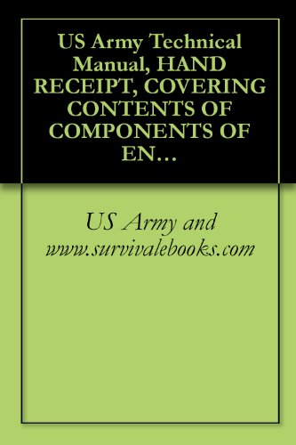 US Army Technical Manual, HAND RECEIPT, COVERING CONTENTS OF COMPONENTS OF END ITEM (COEI), BASIC ISSUE ITEMS (Bll), AND ADDITIONAL AUTHORIZATION LIST ... TM 32-5895-219-14&P-HR, 1981