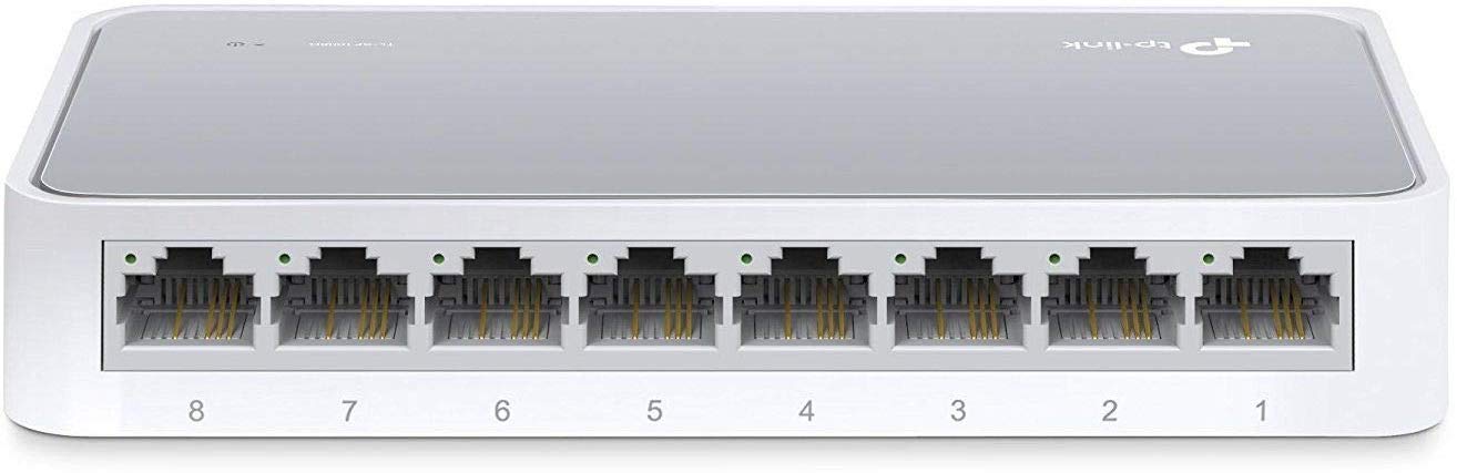 Book Cover TP-Link 8 Port 10/100Mbps Fast Ethernet Switch | Desktop Ethernet Splitter | Ethernet Hub | Plug and Play | Fanless Quiet | Desktop Design | Green Technology | Unmanaged (TL-SF1008D), White