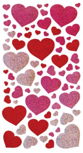 Book Cover Sticko 52-00067 Blissful Hearts Metallic Stickers