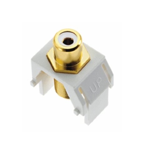 Legrand - On-Q WP3461WH Keystone RCA to FConnector, White