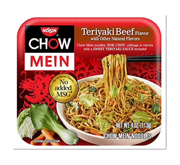 Nissin Chow Mein Premium Teriyaki Beef, 4.0 Ounce (Pack of 12)