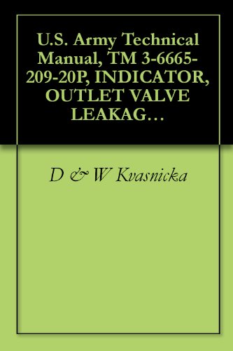 U.S. Army Technical Manual, TM 3-6665-209-20P, INDICATOR, OUTLET VALVE LEAKAGE, M4A1, (FSN 6665-738-2128), 1964