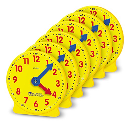 Book Cover Learning Resources Gear Clock, 4 Inch, Set of 6