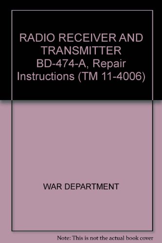 RADIO RECEIVER AND TRANSMITTER BD-474-A, Repair Instructions (TM 11-4006)