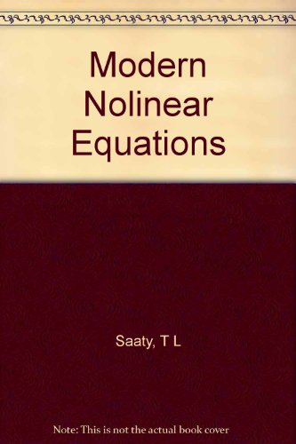 Modern Nolinear Equations